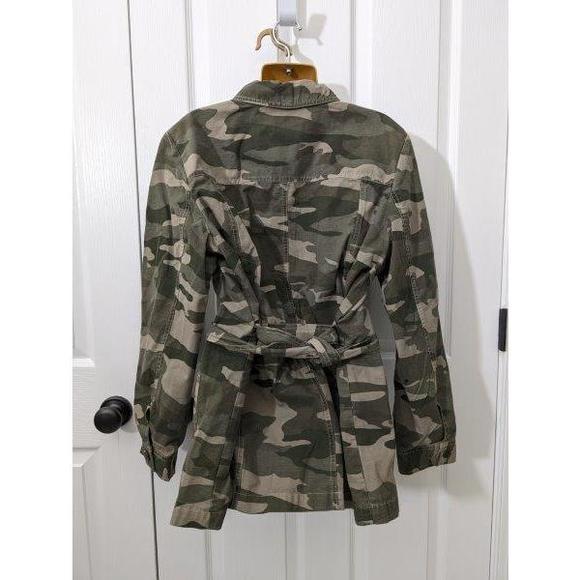 NWOT TALBOTS Cotton Jacket Button-up Camo Cargo Sz XL - Picture 2 of 9
